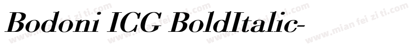 Bodoni ICG BoldItalic字体转换